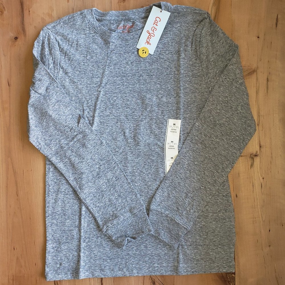 Boys Solid Gray Longsleeve Shirt